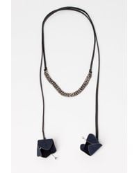 Marni - Multicolor Ultramarine Leather Wrap Necklace - Lyst