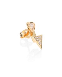Sydney Evan | Metallic Diamond & 14k Yellow Gold Triangle Single Ear Jacket | Lyst