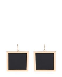 Balmain | Black Perspex Square Earrings | Lyst