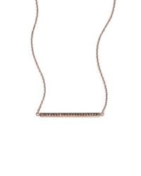 Michael Kors | Pink Brilliance Motif Pavé Bar Necklace | Lyst