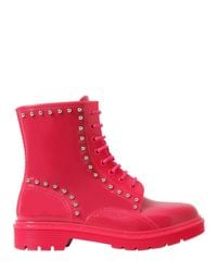 RED Valentino | Pink 30mm Studded Boots | Lyst