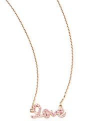 Sydney Evan | Pink Sapphire Love Necklace | Lyst