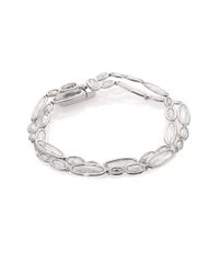 Adriana Orsini | Metallic Sterling Silver Scales Two-row Bracelet | Lyst