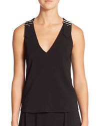 A.L.C. | Black Baxley Buckle-tab Top | Lyst