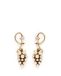Erickson Beamon | White 'grapes Of Wrath' Faux Pearl Cluster Earrings | Lyst