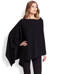 Saks Fifth Avenue | Black Cashmere Poncho | Lyst