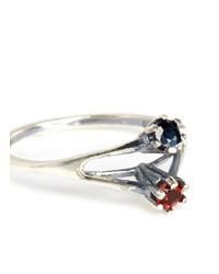 Iosselliani | Metallic Double Stone Ring | Lyst