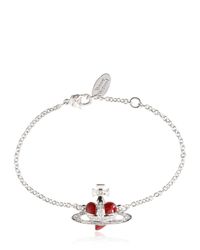Vivienne Westwood | Metallic Diamante Heart Bracelet | Lyst
