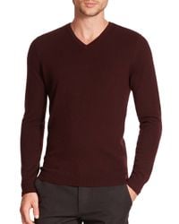 Vince | Purple Cashmere V-neck Sweater for Men | Lyst