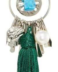 Oscar de la Renta | Tassel Charm Earring In Bottle Green | Lyst