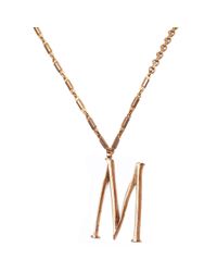 Lulu Frost | Metallic Plaza Letter M Necklace | Lyst