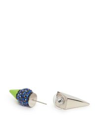 Assad Mounser | Multicolor Neon Spike Crystal Pavé Earrings | Lyst