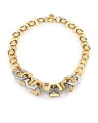 Tory Burch | Metallic Hexagon Link Necklace | Lyst