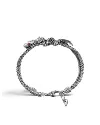 John Hardy | Black Legends Naga Station Three Row Bracelet | Lyst
