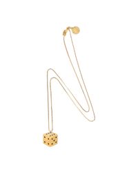 Stella McCartney - Metallic Small Dice Necklace - Lyst