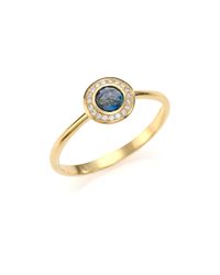 Ippolita | Metallic Lollipop London Blue Topaz, Diamond & 18k Yellow Gold Mini Ring | Lyst