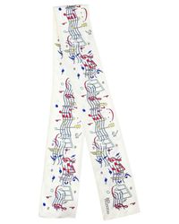 RED Valentino | Multicolor Music Note Silk Twill Scarf | Lyst