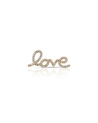 Anne Sisteron - 14kt Yellow Gold Diamond Love Ear Cuff - Lyst