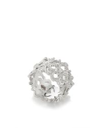 Buccellati | Metallic Eternelle Band Ring With Diamonds In White Gold | Lyst