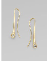 Georg Jensen | Metallic 18k Yellow Gold Diamond Earrings | Lyst