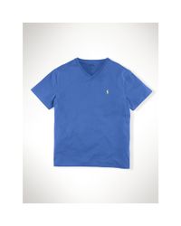 Polo Ralph Lauren | Blue Cotton Jersey V-neck T-shirt for Men | Lyst
