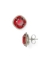 Sorrelli | Red Cushion Stud Earrings | Lyst