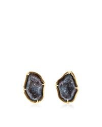Kimberly Mcdonald | Blue One Of A Kind Dark Geode Clip On Earrings | Lyst