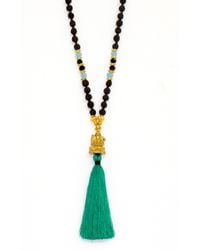 Nicole Miller | Green Mala Ganesh Necklace - Obstacles | Lyst