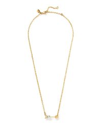 Rebecca Minkoff | Metallic Pearled Arrow Pendant | Lyst
