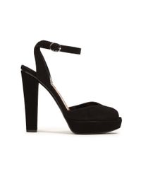 Ralph Lauren | Black Valeria Suede Sandal | Lyst