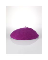 Ralph Lauren | Purple Cashmere Beret | Lyst