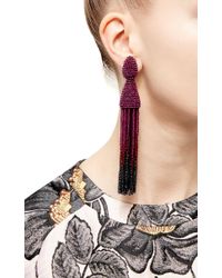Oscar de la Renta | Light Pink Ombré Tassel Earrings | Lyst
