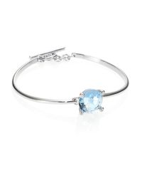 Ippolita | Metallic Blue Topaz Diamond Sterling Silver Bangle Bracelet | Lyst