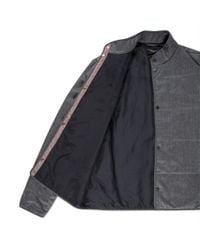 Paul Smith | Gray Men's Grey Marl Wool-flannel Wadded Jacket for Men | Lyst