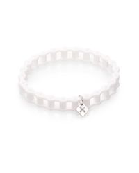 Tateossian | White Rubber Bike Chain Bracelet for Men | Lyst