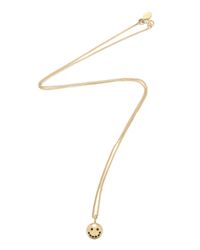 Nektar De Stagni | Metallic Gold/zircon Stone Smiley Emoticon Pendant | Lyst