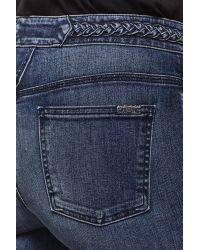 7 For All Mankind | Blue Braided Skinny | Lyst