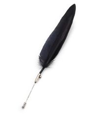 Ann Demeulemeester | Black Feather & Sterling Silver Stick Pin | Lyst