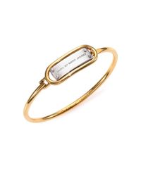 Marc By Marc Jacobs | Metallic Ring Around Plaque Bangle Bracelet | Lyst