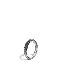 John Hardy | Twisted Chain Band Ring With Black Sapphire | Lyst