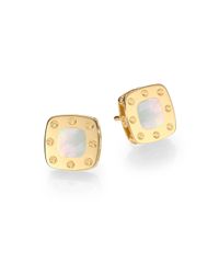 Roberto Coin | Metallic Pois Moi Mother-of-pearl & 18k Yellow Gold Earrings | Lyst