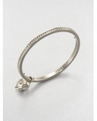 Alexander McQueen | Gray Swarovski Crystal Skull Bangle Bracelet | Lyst