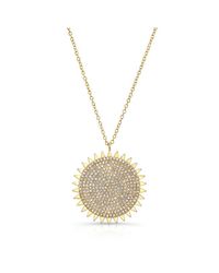 Anne Sisteron - Metallic 14kt Yellow Gold Diamond Sun Necklace - Lyst