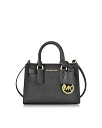 Michael Kors - Dillon Black Saffiano Leather Extra Small Crossbody Bag - Lyst