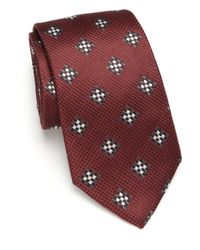 BOSS | Purple Checkered Silk Tie for Men | Lyst