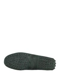 Tod's | Green Gommino Hook Nubuck Driving Shoes | Lyst