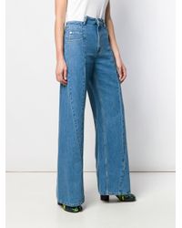 Maison Margiela Blue Hose mit weitem Bein