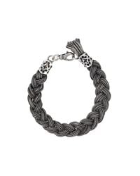 Emanuele Bicocchi | Gray Braided Bracelet for Men | Lyst