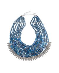 Night Market | Blue Short Multi Strand Necklace | Lyst