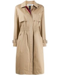 Trench à taille froncée Victoria Beckham en coloris Natural